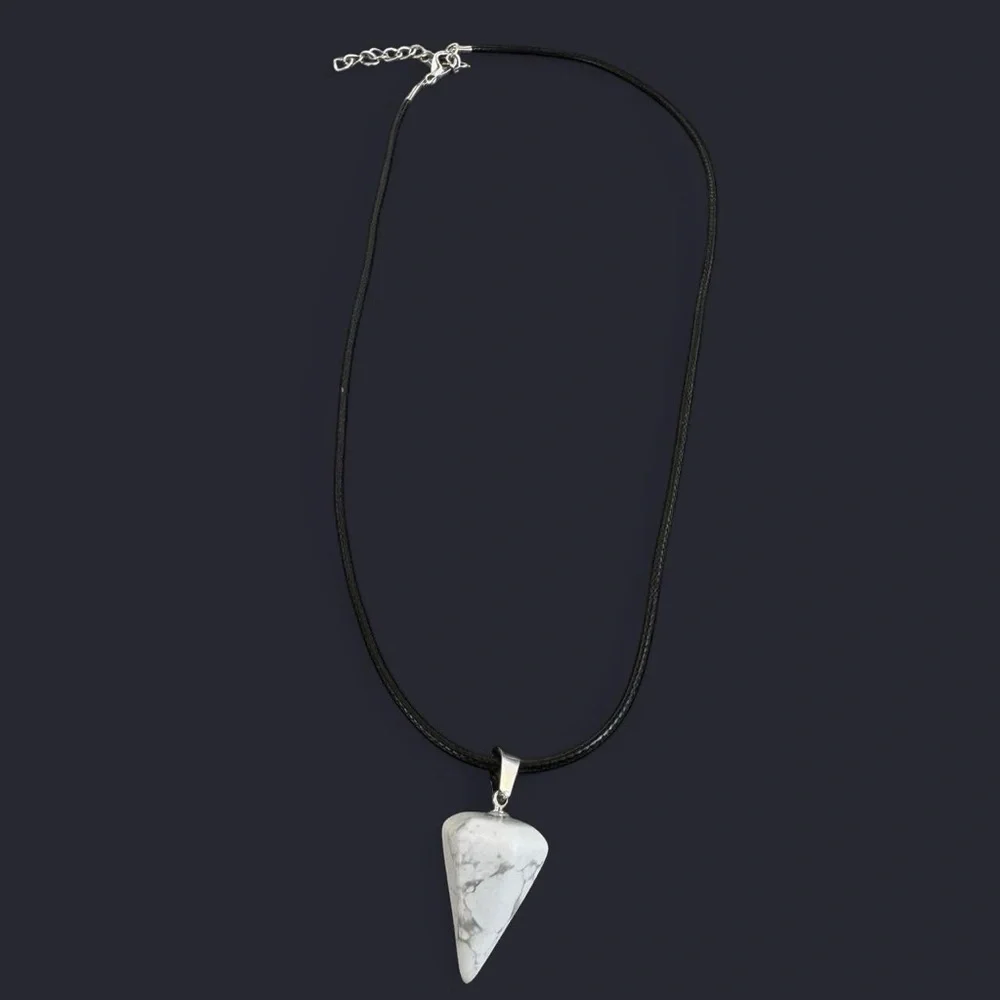 Magnesite Pyramid Pendant Necklace